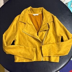 Knitworks Mustard Leather Jacket